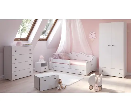 Laste noortevoodi Emma koos madratsiga 180x80 Grey