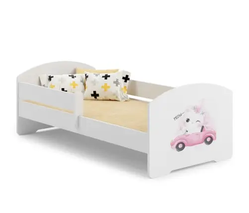 Детская кровать Luk с матрасом и защитным бортиком 164 см x 85 см x 63 см KOT