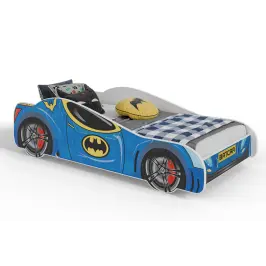 Bērnu gulta Batman Car II Blue ar matraci 160x80 cm, Betmena automašīna