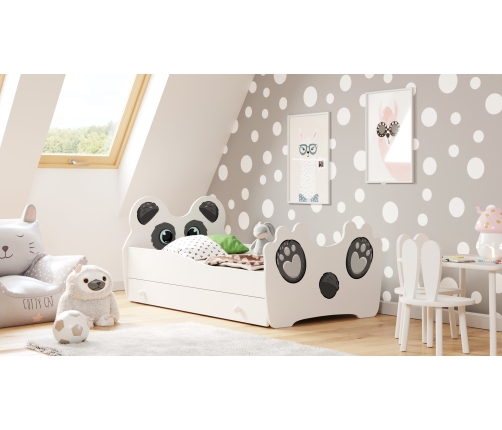 Bērnu gulta Panda 140x70 ar atvilktni un matraci