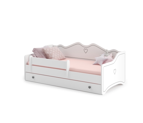 Bērnu gulta Emma 140x70 ar matraci Grey