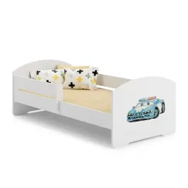 Детская кровать Luk с матрасом и защитным бортиком 164 см x 85 см x 63 см Police