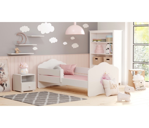 FALA children's bed 140x70 with safety rail Princess in a crown