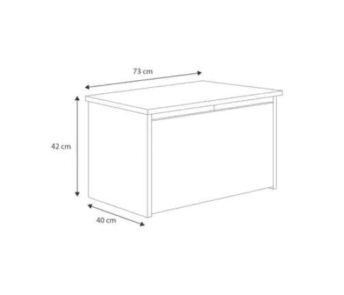 Bērnu rotaļlietu kaste DARIA graphite panel