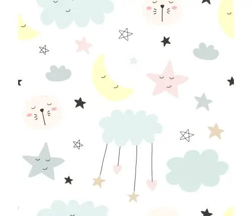 Vaikiška lova Luk su čiužiniu ir apsaugine tvorele 164 cm x 85 cm x 63 cm Stars