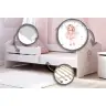 Children's Bed Luk with Mattress and Safety Barrier 164 cm x 85 cm x 63 cm 160x80 Girl with wings