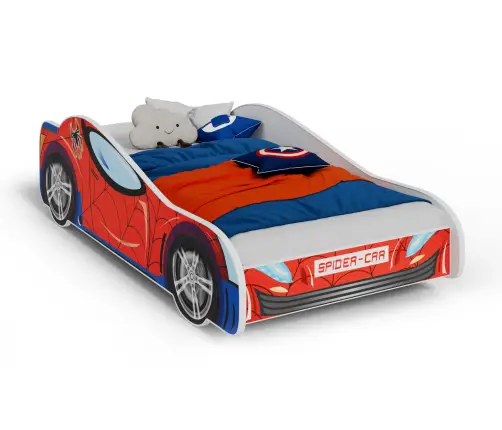 Children's Spider Car II Bed 140x70 with Mattress