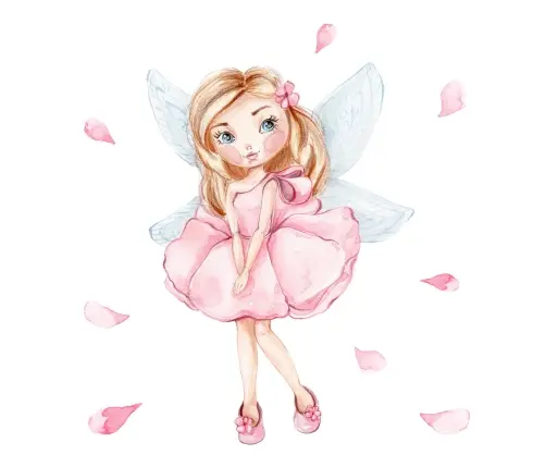 Lastevoodi LUK sahtli ja madratsiga 160x80 Girl with wings