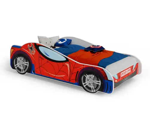 Children's Spider Car II Bed 140x70 with Mattress