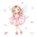 Vaikiška lova LUK su stalčiumi ir čiužiniu 140x70 Girl with wings