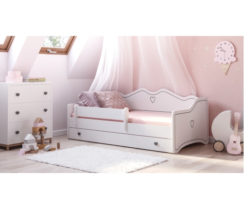 Bērnu gulta Emma 140x70 ar matraci Grey