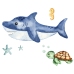 Bērnu gulta LUK 140x70 ar aizsargmaliņu un matraci Shark