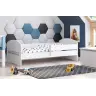 Детская кровать Luk с матрасом и защитным бортиком 164 см x 85 см x 63 см Train
