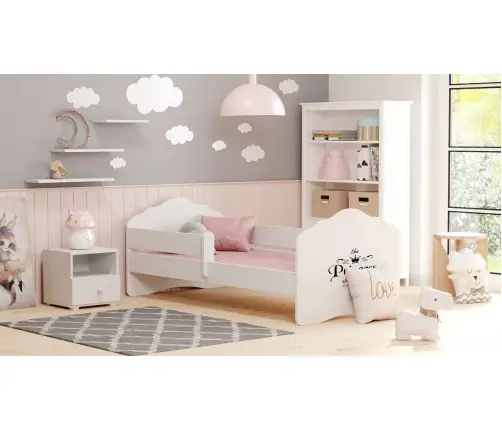 Bērnu gulta FALA ar drošības barjeru 160x80 Princess