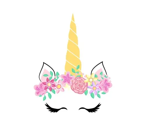 Bērnu gulta Luk ar matraci un aizsargbarjeru 164 cm x 85 cm x 63 cm Unicorn horn