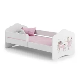 Детская кровать FALA 140x70 с защитным бортиком Girl with unicorn