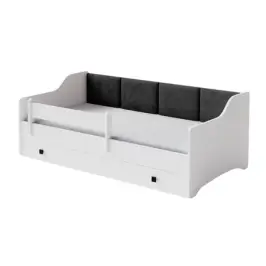 Lastevoodi Erik 160x80 valge madratsiga Black Panel Lastevoodi Erik 160x80 valge madratsiga Black Panel