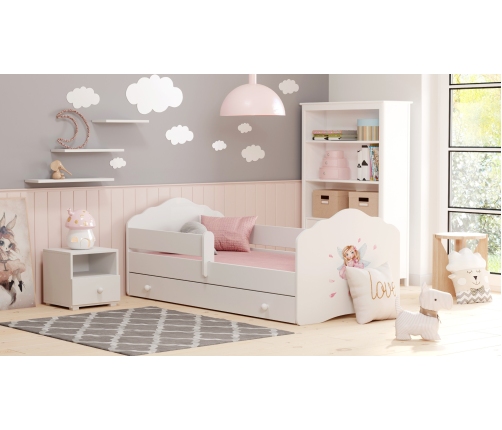 Children's bed FALA 160x80 with drawer Girl with wings