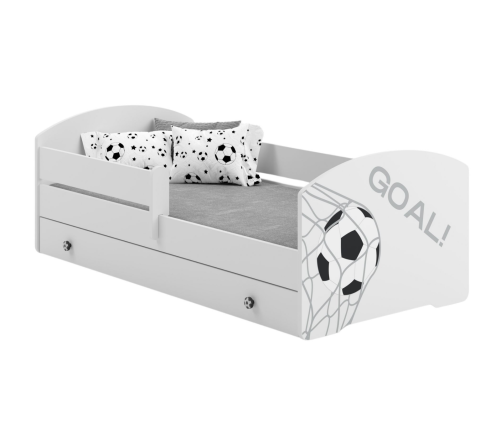 Bērnu gulta LUK ar atvilktni un matraci 140x70 Football