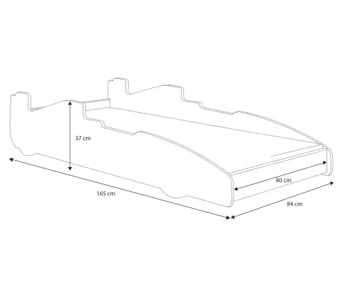 Batcar lastevoodi 160x80 madratsiga FORMULA Sinine