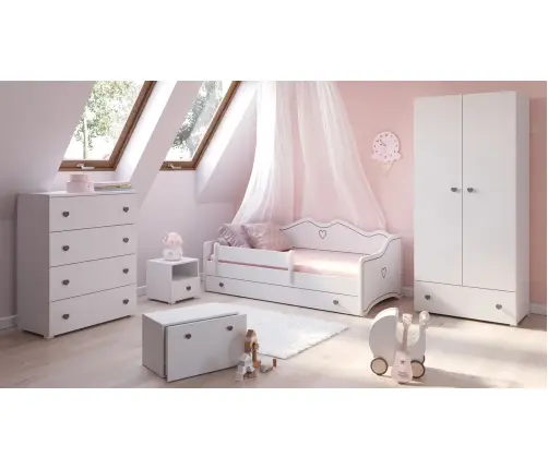 Vaikiška lova Emma 140x70 su čiužiniu Grey