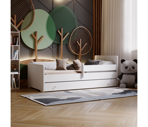 Односпальная кровать с ящиком и матрасом Max 160x80