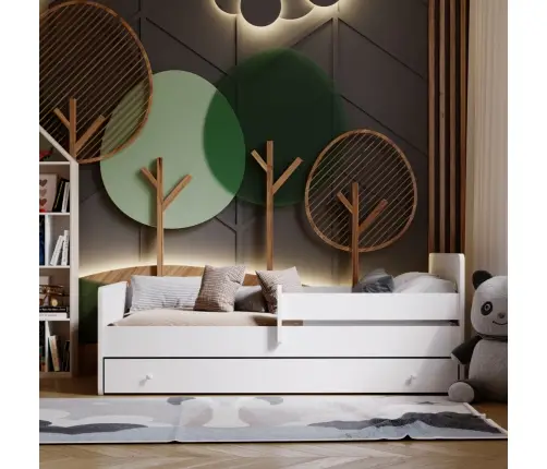 Vienvietīga gulta ar atvilktni un matraci Max 160x80