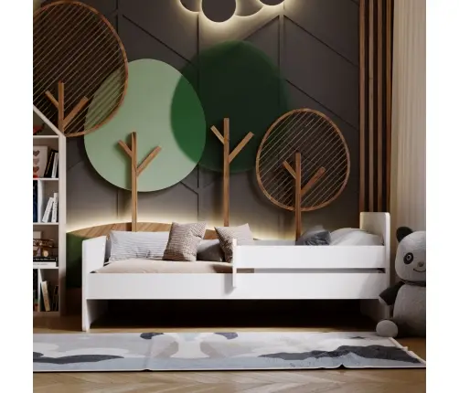 Односпальная кровать Max 160x80 с ограждением и матрасом