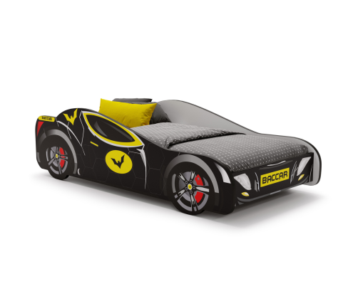 Batman Car II Children's Bed 160x80 with Mattress Black