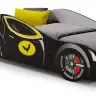 Batman Car II bērnu gulta 160x80 ar matraci Melna