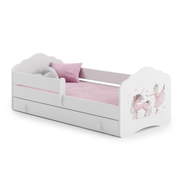Children's bed FALA 140x70 with drawer Girl with unicorn