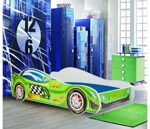 Bērnu gulta Batcar 140x70 ar matraci – Speed