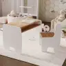 Bērnu galda un krēslu komplekts white/oak craft gold colour