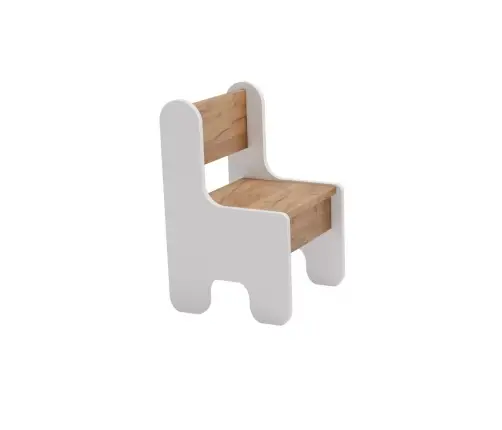 Bērnu galda un divu bērnu krēslu komplekts white/oak craft gold colour