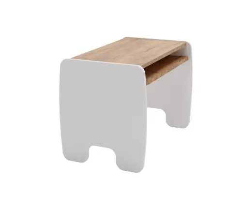 Bērnu galda un divu bērnu krēslu komplekts white/oak craft gold colour