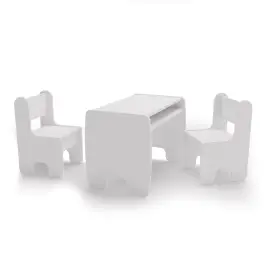 Комплект детского стола и двух детских стульев white