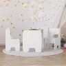 Bērnu galda un divu bērnu krēslu komplekts white
