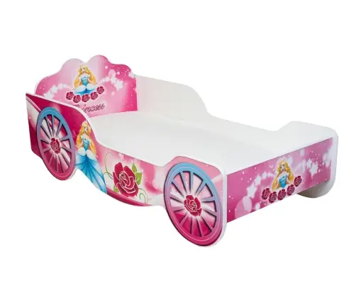 Vaikiška lova Karetta su čiužiniu 165x84x49 cm, Princesė