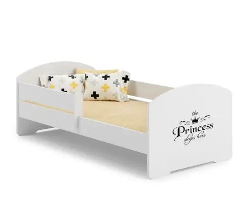 Children's Bed LUK 140x70 with Side Rail and Mattress Princess