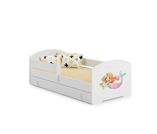 Bērnu gulta LUK 140x70 ar atvilktni un matraci Mermaid