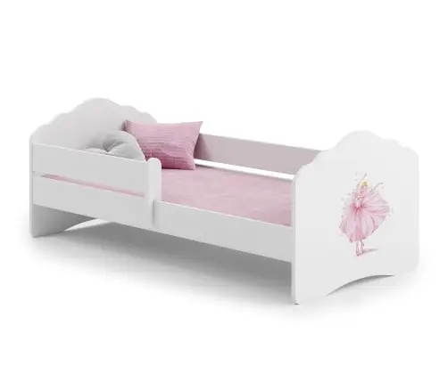 FALA 140x70 bērnu gulta ar drošības barjeru Princess in a crown