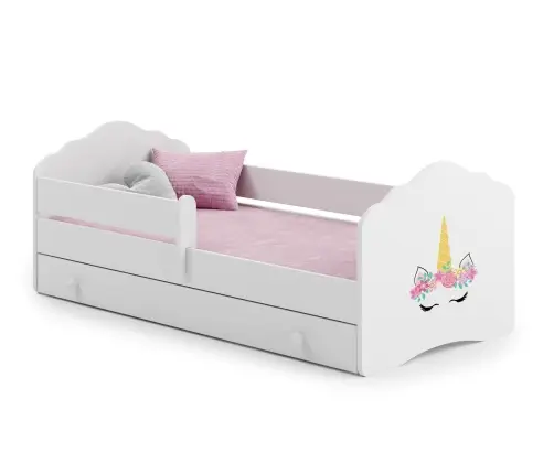 Vaikiška lova FALA 160x80 su stalčiumi Unicorn horn