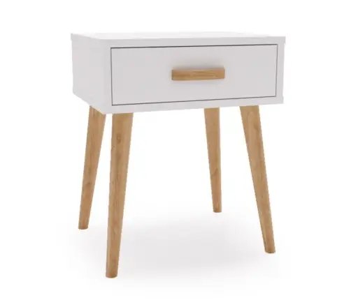 Luna bedside cabinet white, bedside table