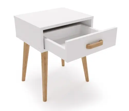 Luna bedside cabinet white, bedside table