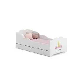 Children’s single bed with drawer and mattress Anna Unicorn Horn 140x70
