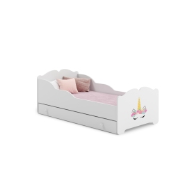 Детская кровать Anna 160x80 с ящиком Рог единорога