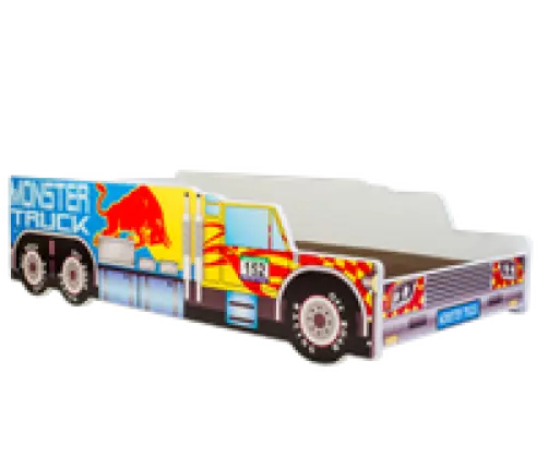 RIKO Laste Monster Truck voodi koos madratsiga 140x70