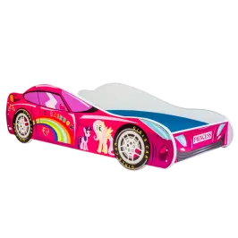 Batcar bērnu gulta 160x80 ar matraci Rozā