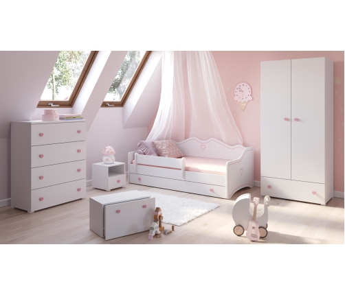 Bērnu gulta Emma 164x85x70 ar matraci un atvilktni