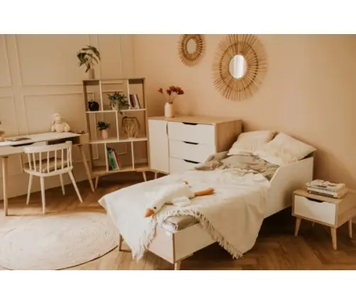 Pusaudžu gulta 180x80 Klups SOFIE BEECH-WHITE